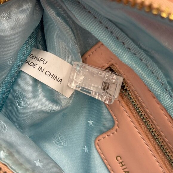 🆕 CHIARA FERRAGNI 🧿 NWT Eyelike Embroidered Bumbag, Peach Faux Leather - Picture 12 of 15